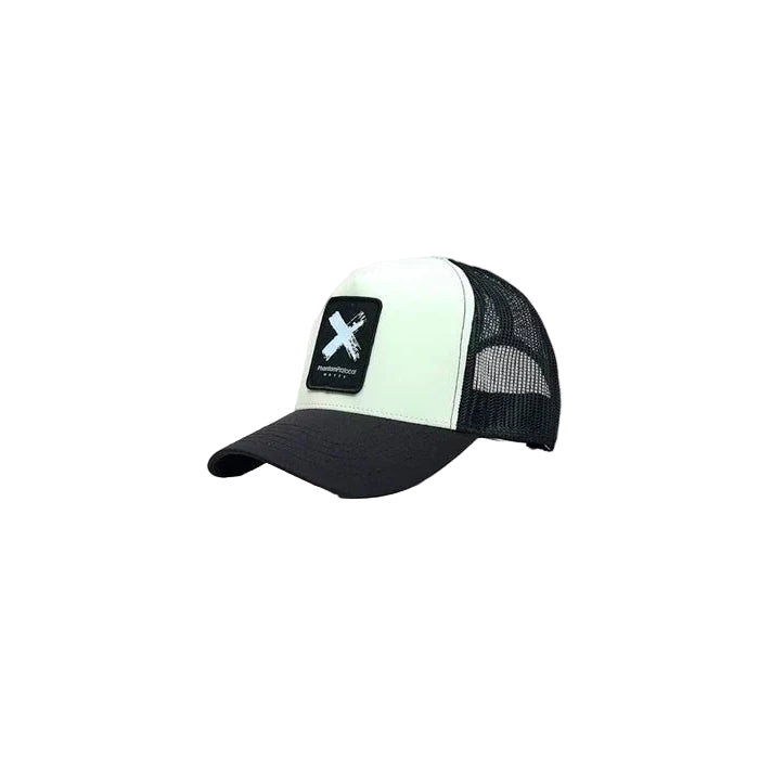 Front view of Light Green X-Tribe Cap with curved visor and recycled-poly build.