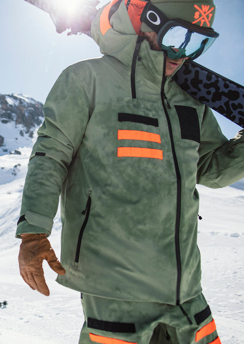 WATTS X-Wear Ski Jacket - Olive Tie & Dye