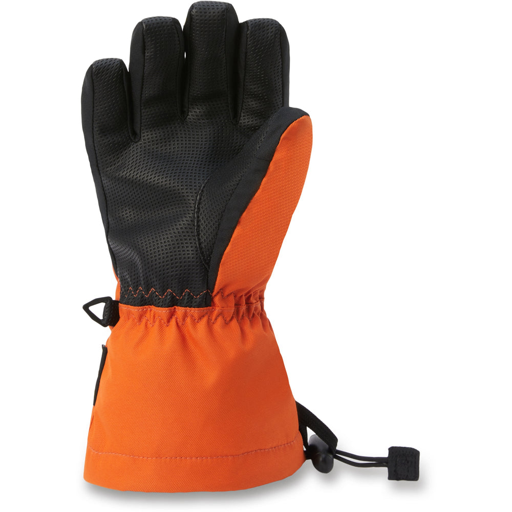 Orange and black glove on a white background