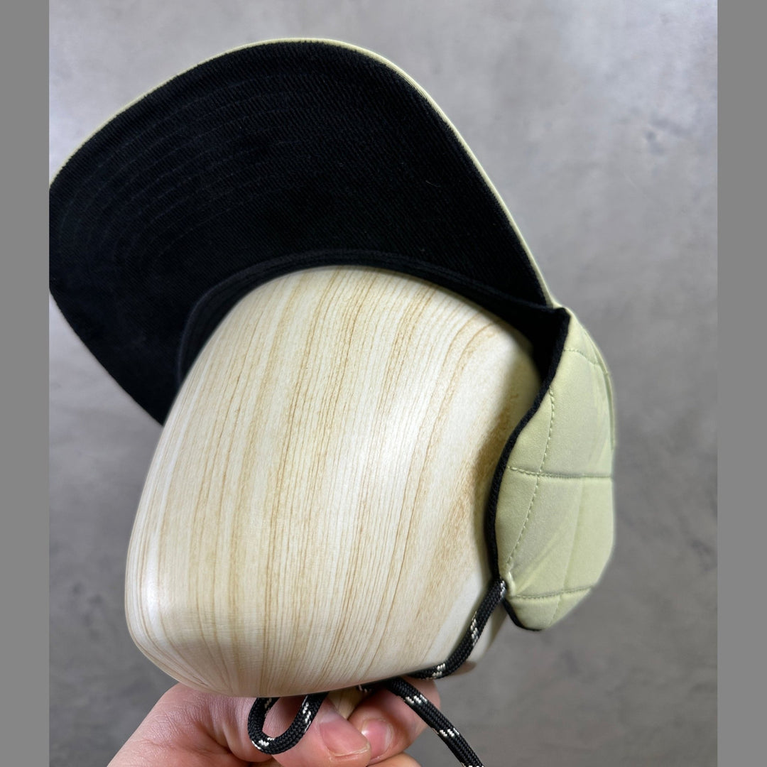 Armada Seven Panel Quilted Hat - Macha Black - SAMPLE DROP