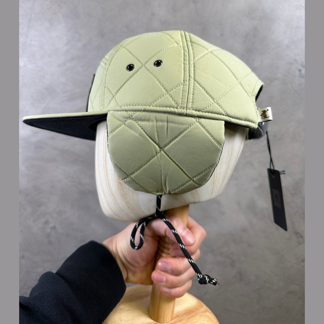 Armada Seven Panel Quilted Hat - Macha Black - SAMPLE DROP