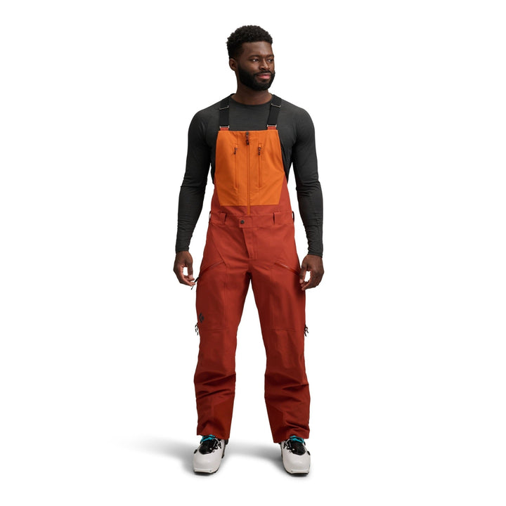 Black Diamond Men’s Recon Stretch Bibs - Saffron - Burnt Sienna - SAMPLE DROP