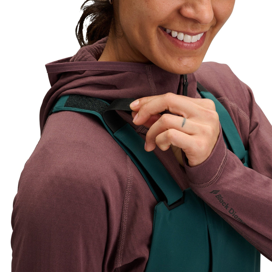 Black Diamond Women’s Factor Bibs - Deep Woods - SAMPLE DROP