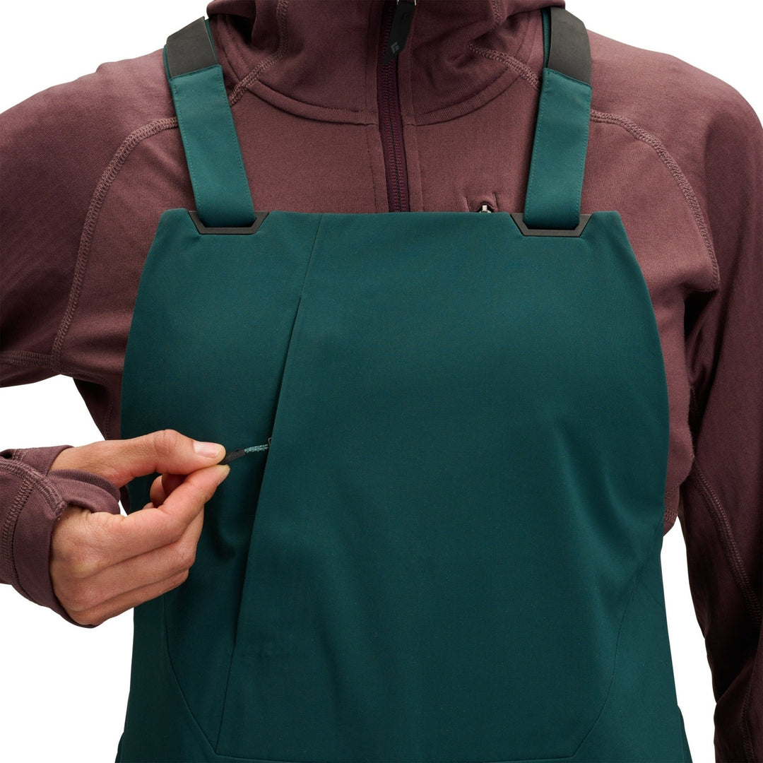 Black Diamond Women’s Factor Bibs - Deep Woods - SAMPLE DROP