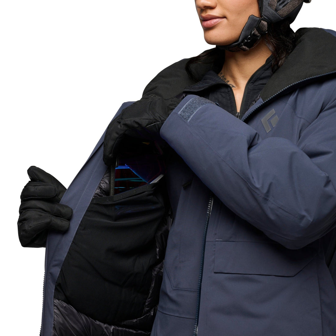 Black Diamond Women’s Factor Insulated Parka - Charcoal - SAMPLE DROP