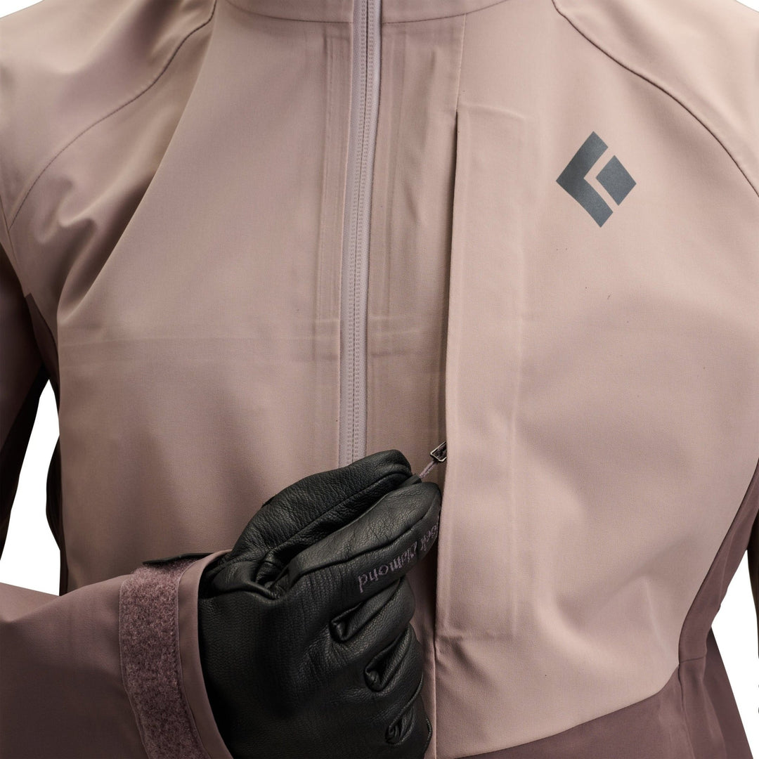 Black Diamond Women’s Recon Stretch Shell - Pale Mauve - Dark Mauve - SAMPLE DROP