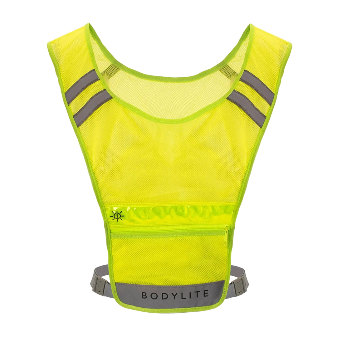 Bodylite LED Reflective Neon Running Vest Yellow One Size - SAMPLE DROP