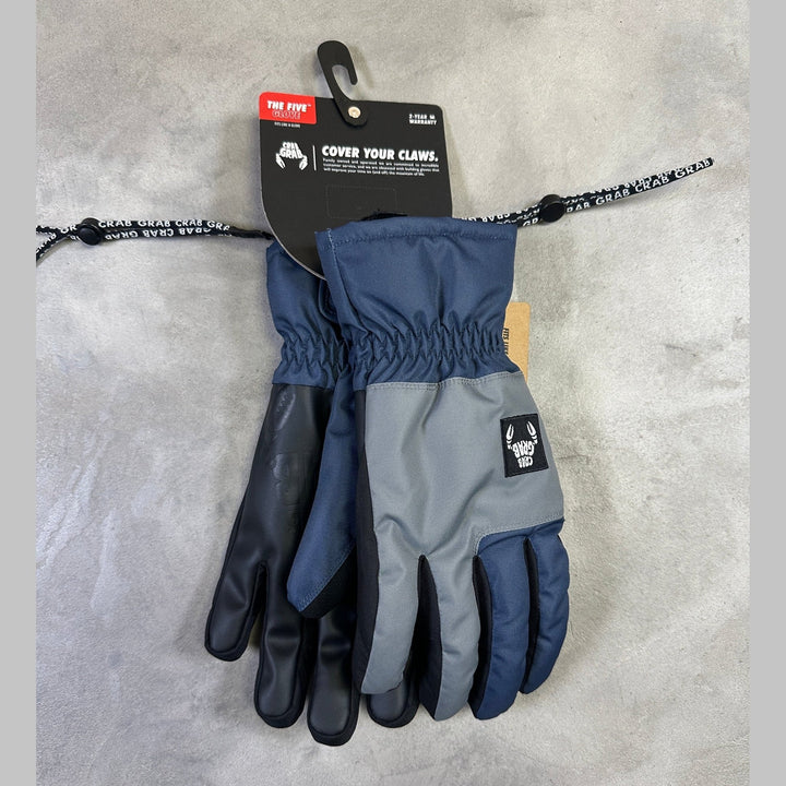 Crab Grab Five Glove - Navy &amp; Grey - SAMPLE DROP