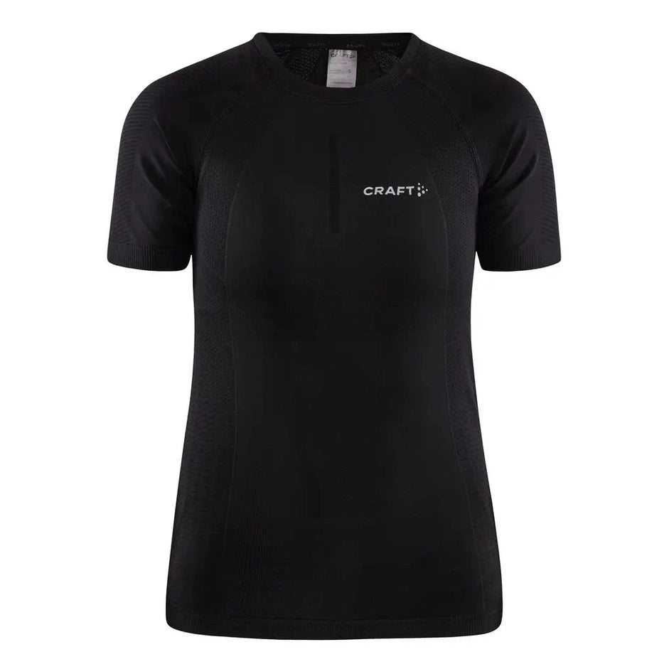 Craft ADV Cool Intensity SS Women’s Baselayer Black front view lightweight cooling running top