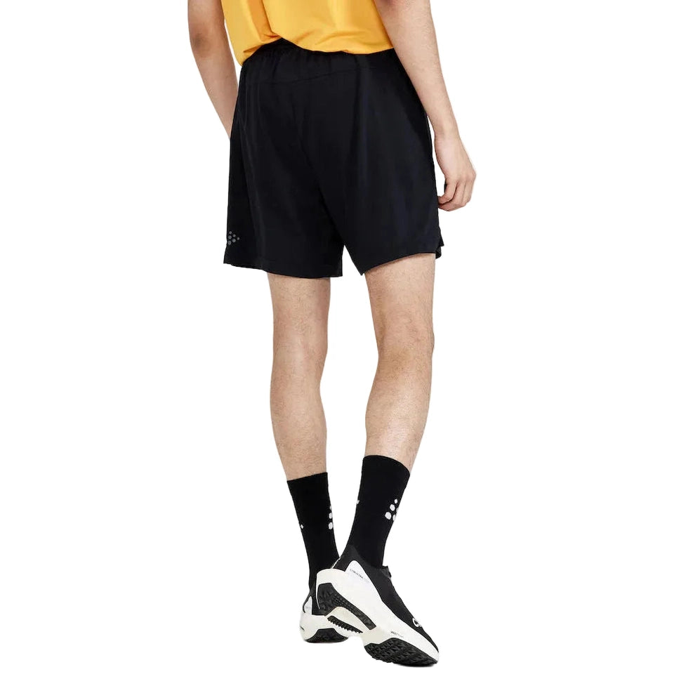 Craft ADV Essence 2-in-1 Shorts 2 Men Black M back view breathable performance training shorts