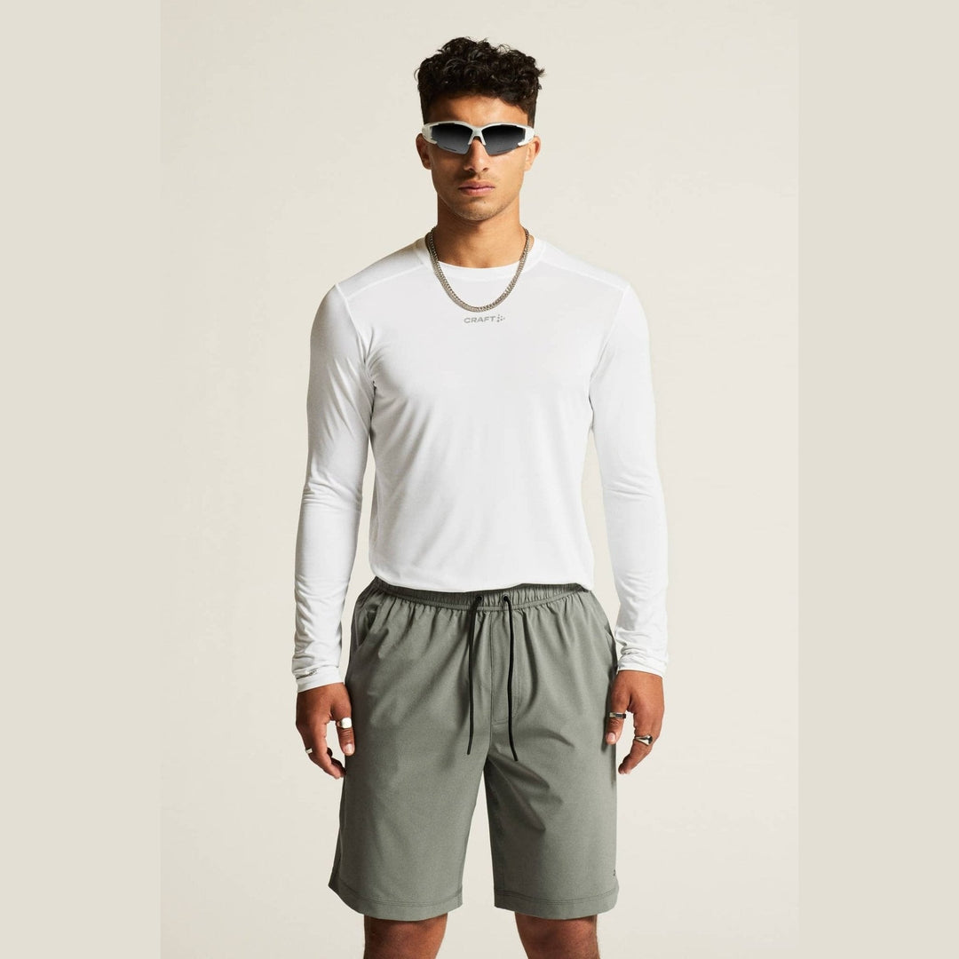 Craft ADV Essence LS Tee 2 Men’s White M - SAMPLE DROP