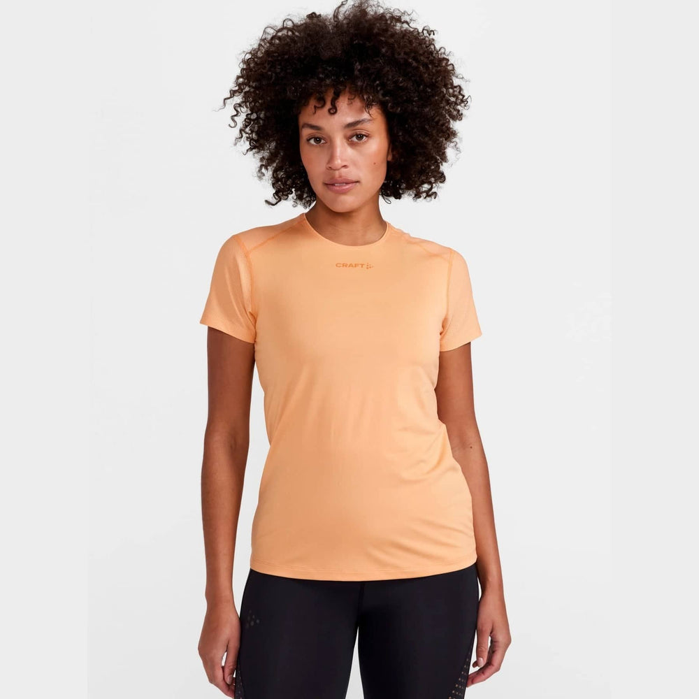 Craft ADV Essence SS Slim Tee W - Peach - SAMPLE DROP