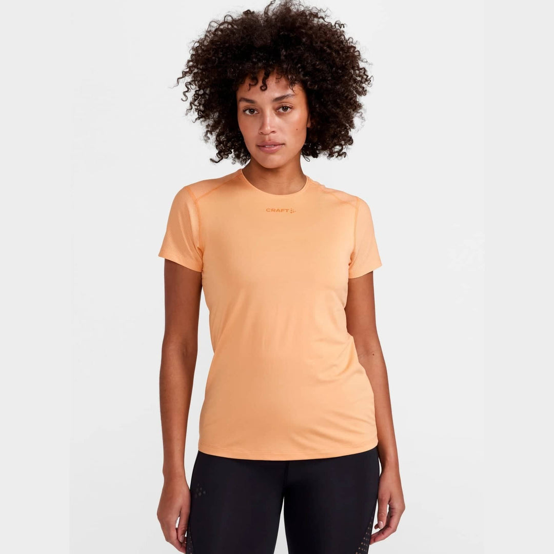 Craft ADV Essence SS Slim Tee W - Peach - SAMPLE DROP