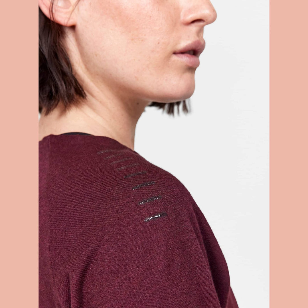 Craft ADV Trail Wool Wind LS Tee W- Punsch Melange - SAMPLE DROP