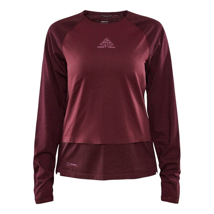 Craft ADV Trail Wool Wind LS Tee W- Punsch Melange - SAMPLE DROP