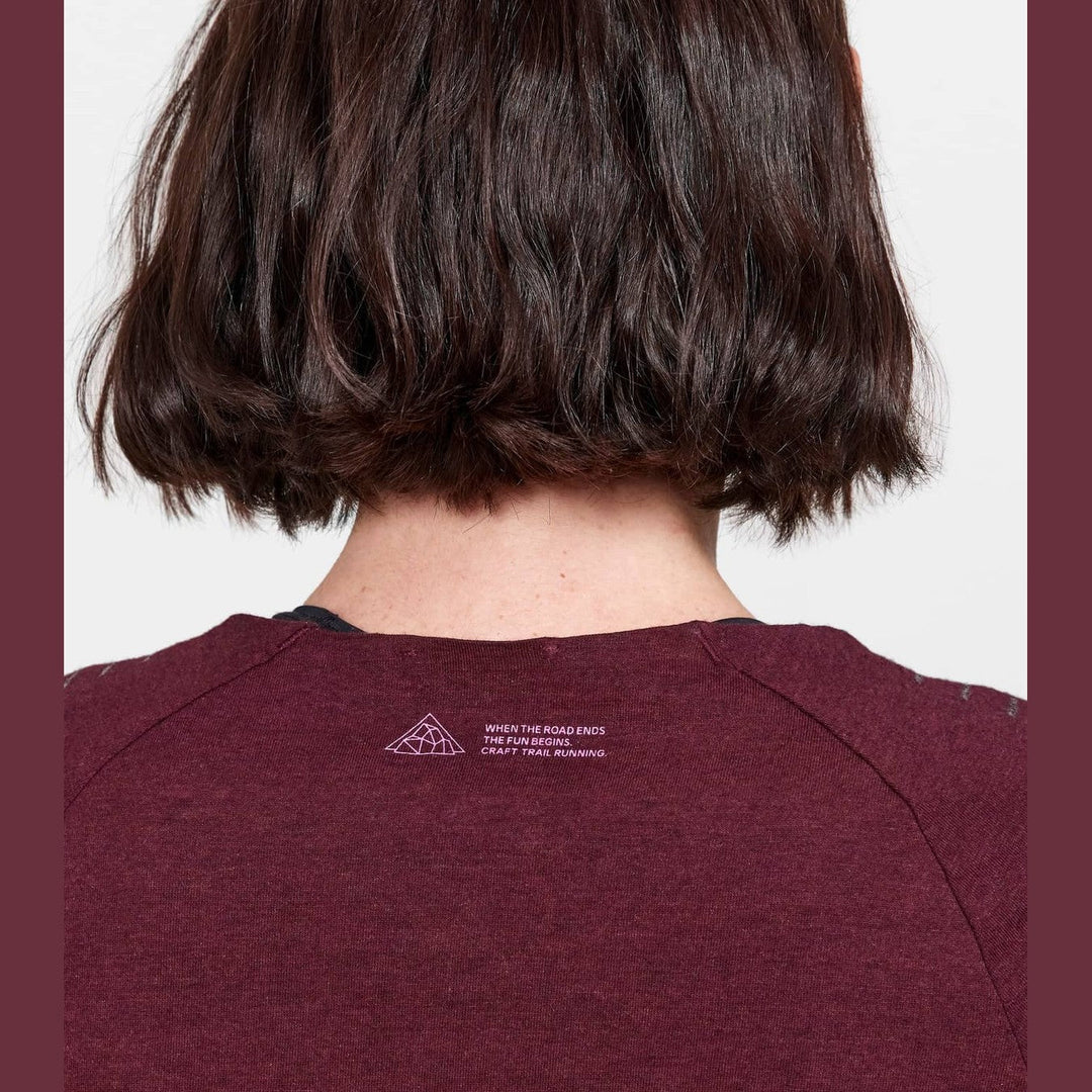 Craft ADV Trail Wool Wind LS Tee W- Punsch Melange - SAMPLE DROP