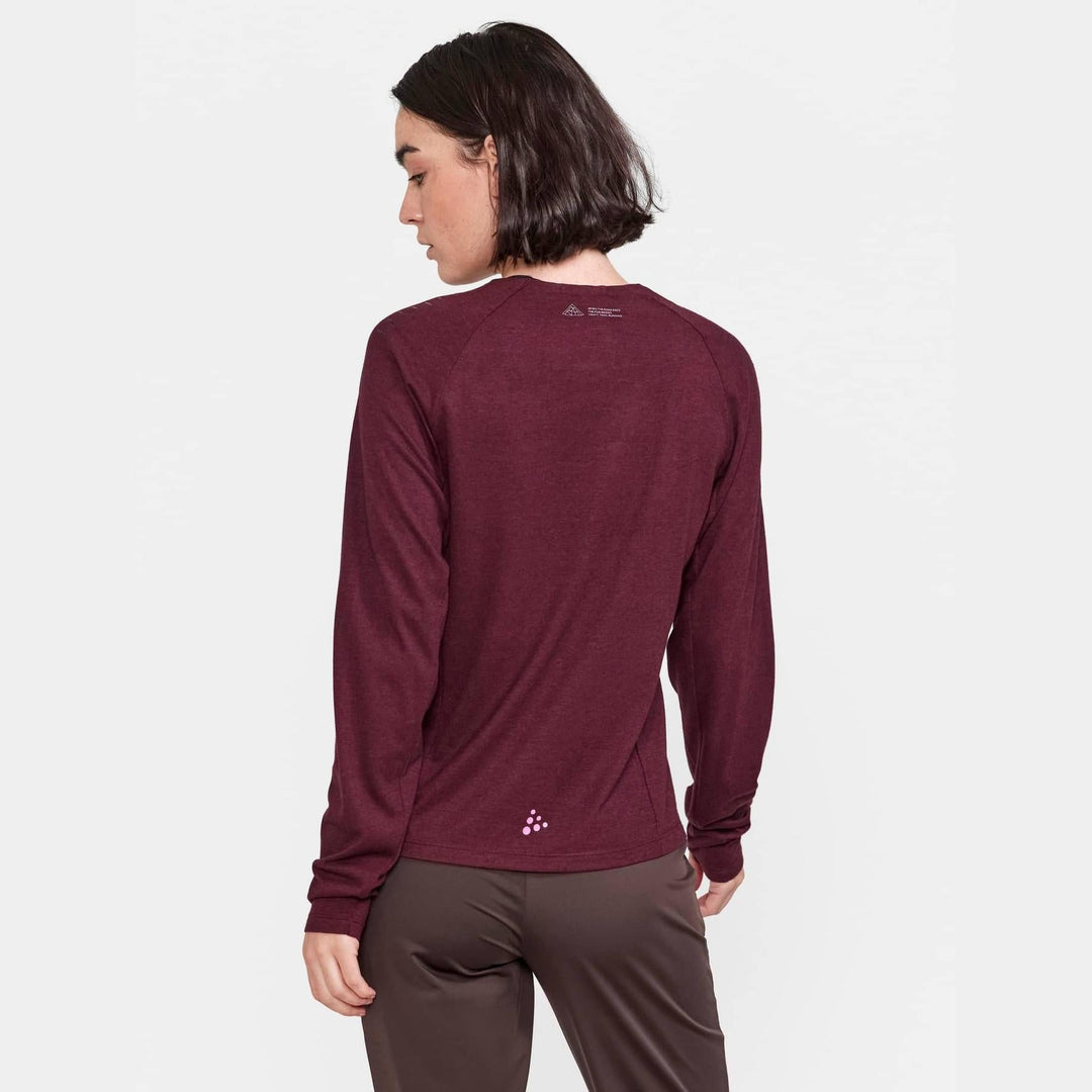 Craft ADV Trail Wool Wind LS Tee W- Punsch Melange - SAMPLE DROP