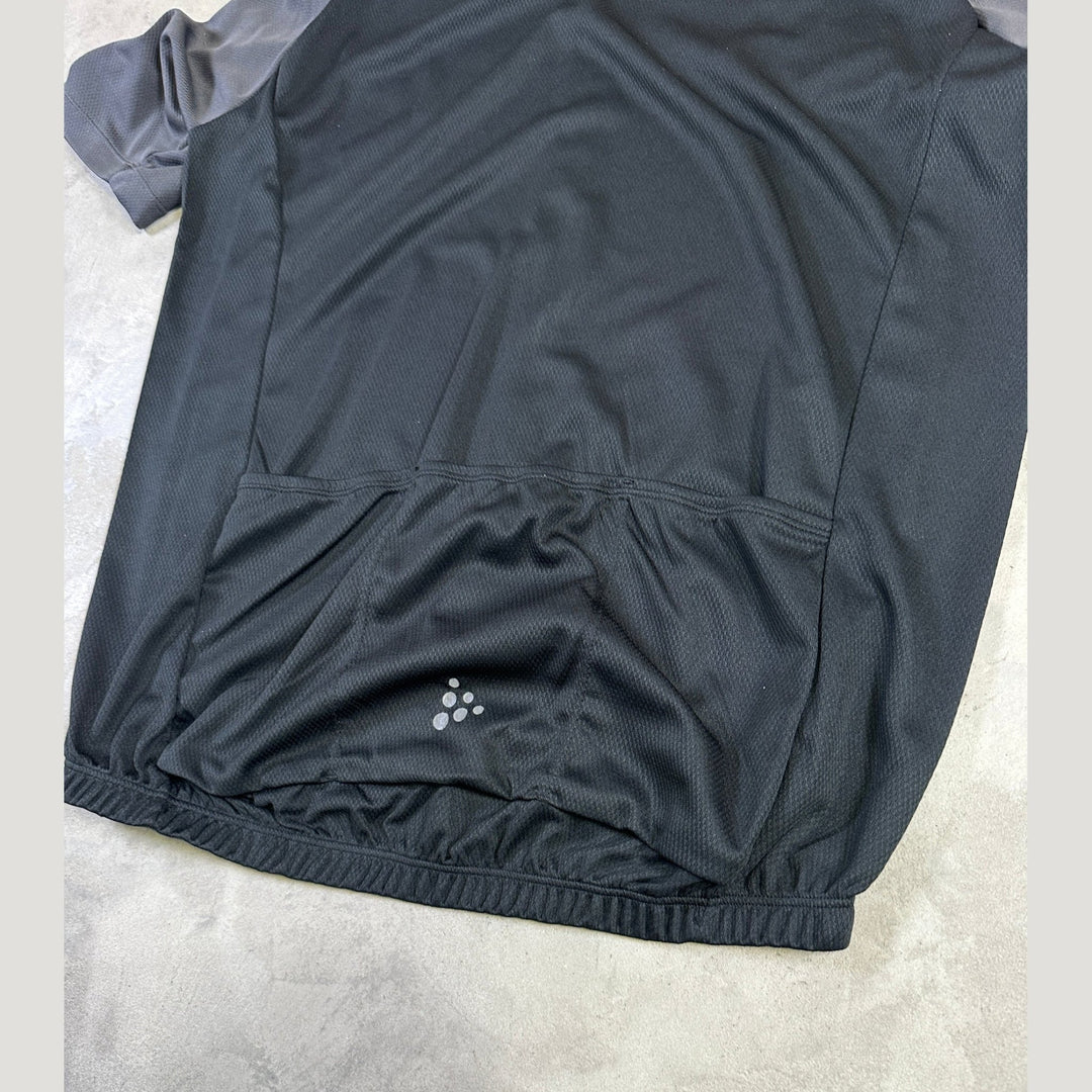 Craft Core Endur Logo Jersey Men – Performance Cycling Jersey - Black/grey - SAMPLE DROP