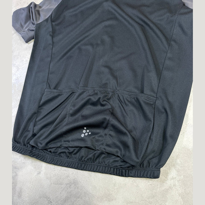 Craft Core Endur Logo Jersey Men – Performance Cycling Jersey - Black/grey - SAMPLE DROP
