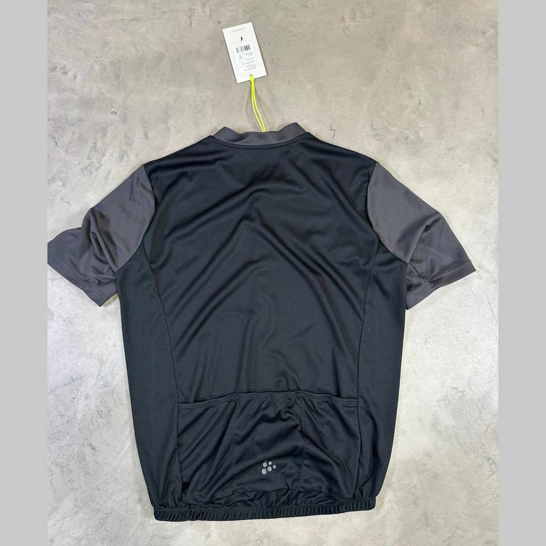 Craft Core Endur Logo Jersey Men – Performance Cycling Jersey - Black/grey - SAMPLE DROP
