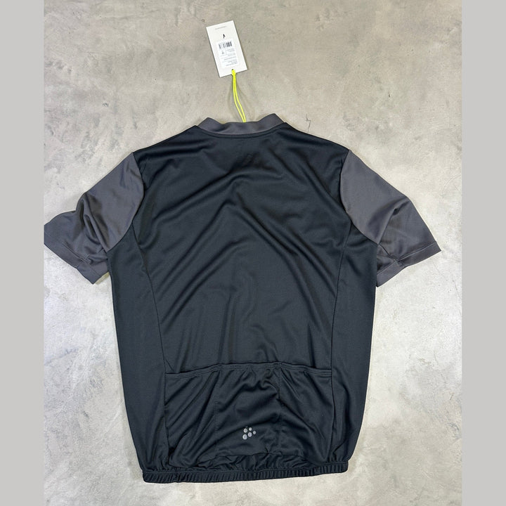 Craft Core Endur Logo Jersey Men – Performance Cycling Jersey - Black/grey - SAMPLE DROP
