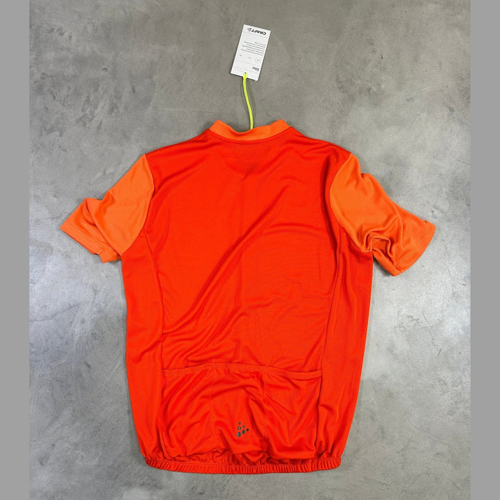 Craft Core Endur Logo Jersey Men – Performance Cycling Jersey - Orange - SAMPLE DROP