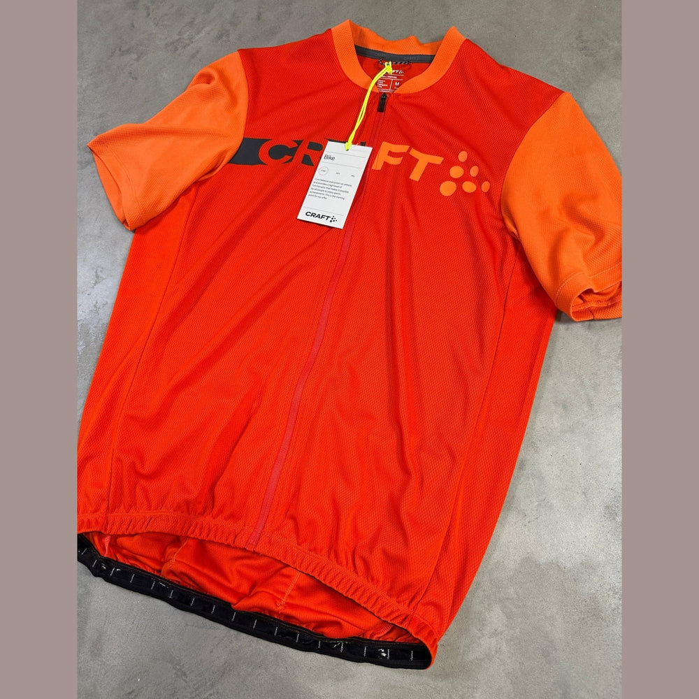 Craft Core Endur Logo Jersey Men – Performance Cycling Jersey - Orange - SAMPLE DROP