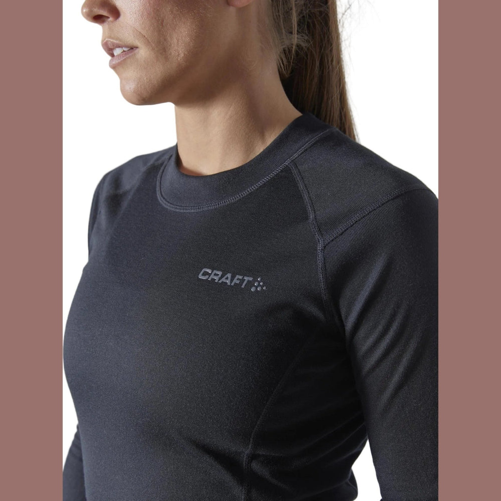 Craft Core Warm Baselayer LS Women’s Black M - SAMPLE DROP