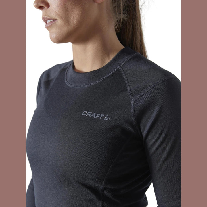 Craft Core Warm Baselayer LS Women’s Black M - SAMPLE DROP