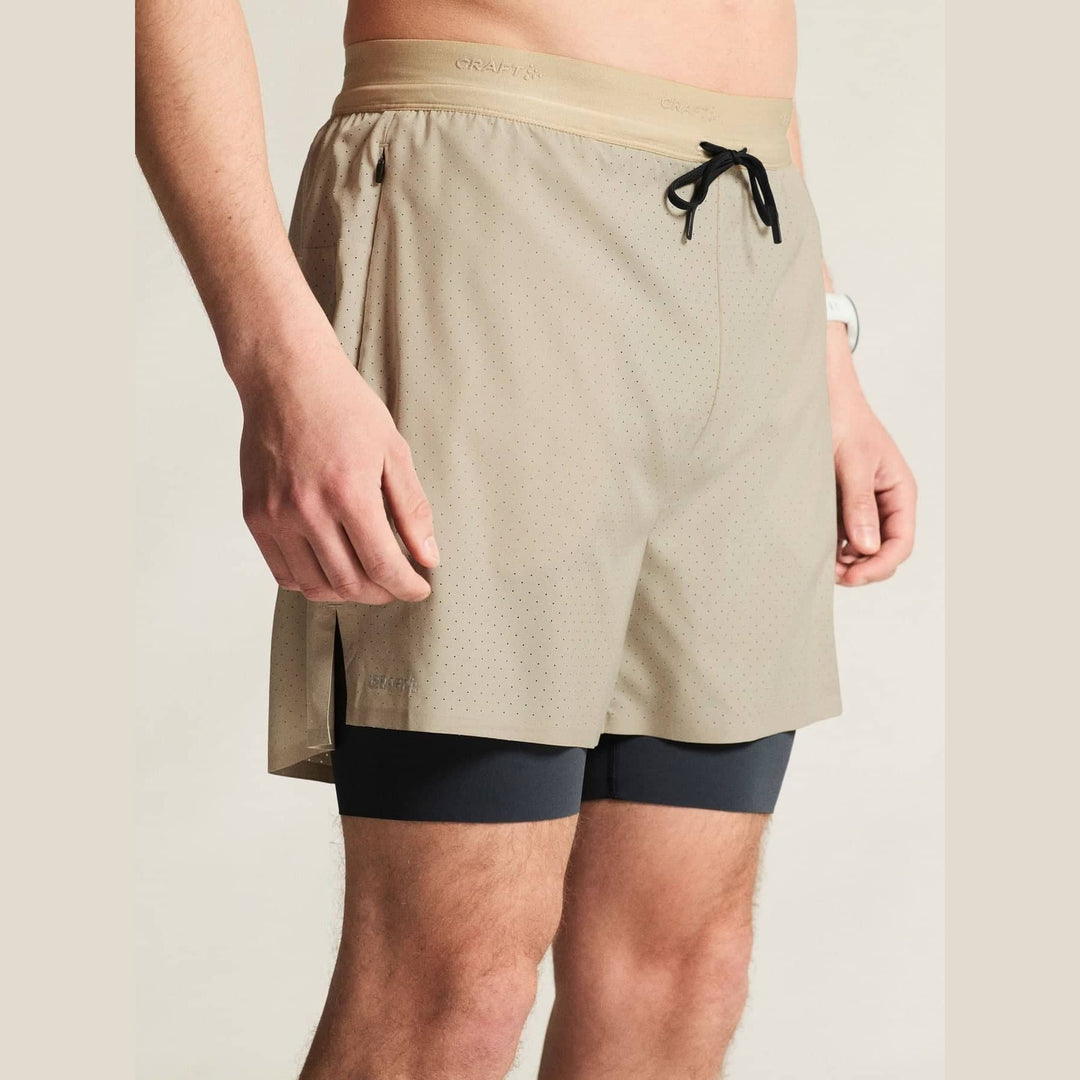 Craft Hypervent 2 - in - 1 Shorts Men’s Beige Inner Support Tights - SAMPLE DROP