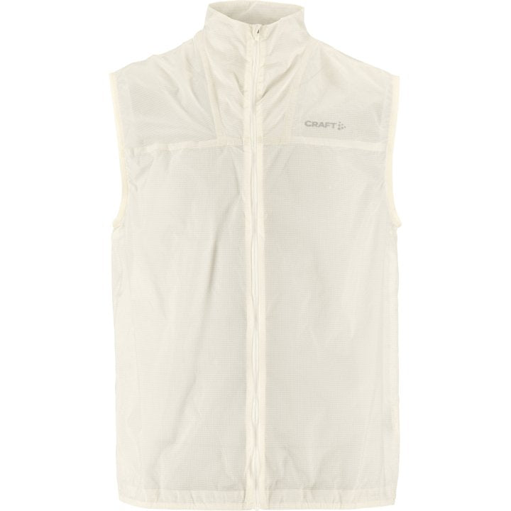 Craft Hypervent Light Wind Running Vest Men Tofu front view lightweight windproof running vest breathable recycled ripstop fabric