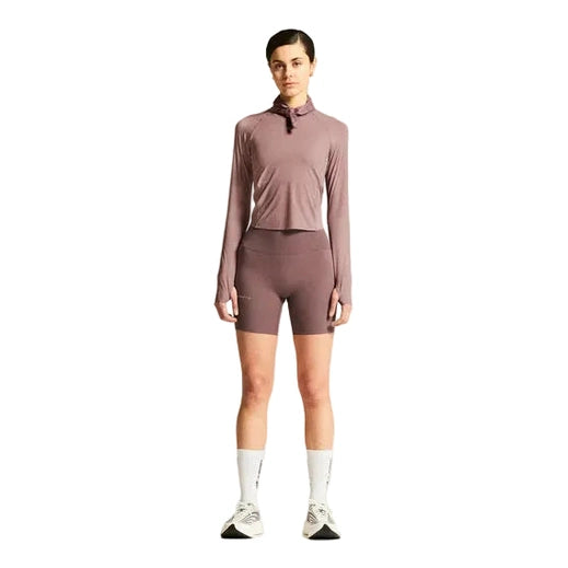Female athlete wearing Craft Hypervent Short Tights Women Flint M during running training