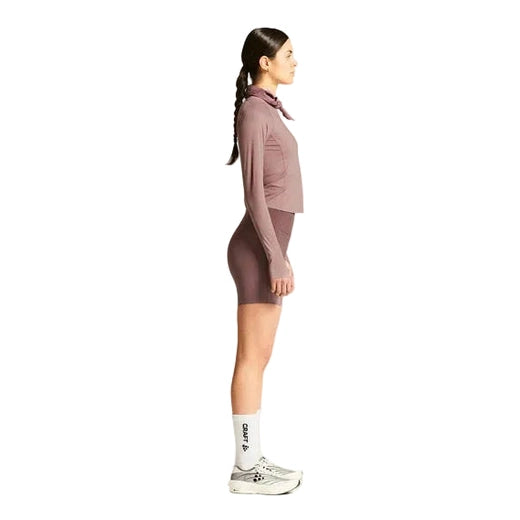 Craft Hypervent Short Tights Women Flint M side view stretch athletic fit short tights