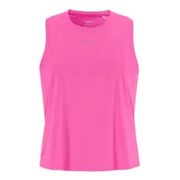 Craft Hypervent Singlet Women Pink front view lightweight running singlet breathable mesh fabric