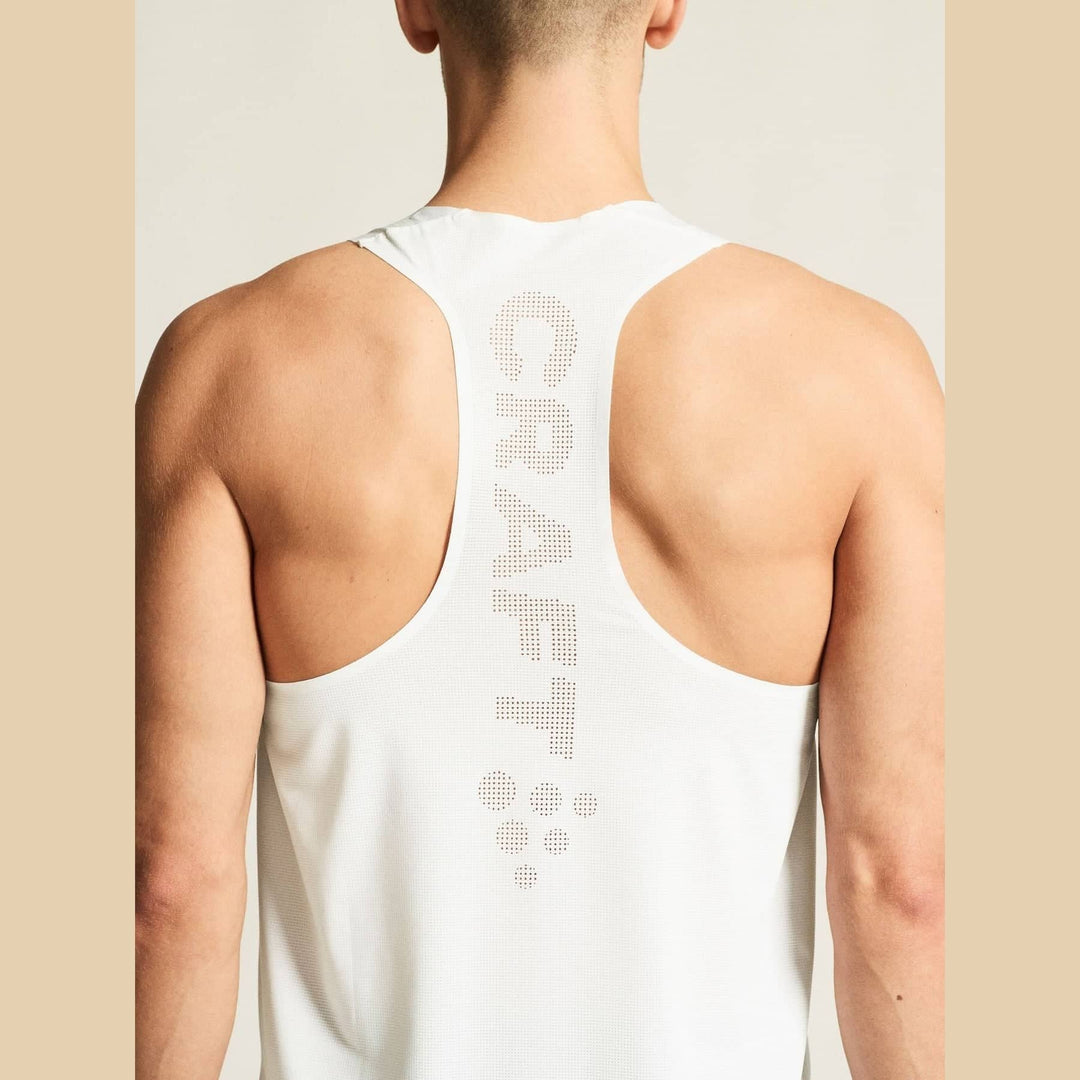 Craft Race Day 2 Singlet Men White M - SAMPLE DROP