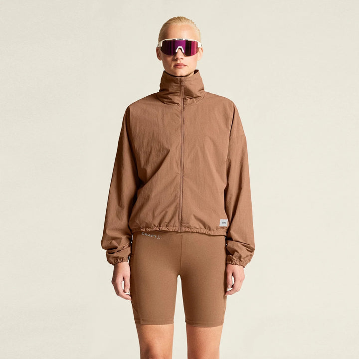 Craft SubZ Women’s Lightweight Thermal Running Brown Jacket - SAMPLE DROP
