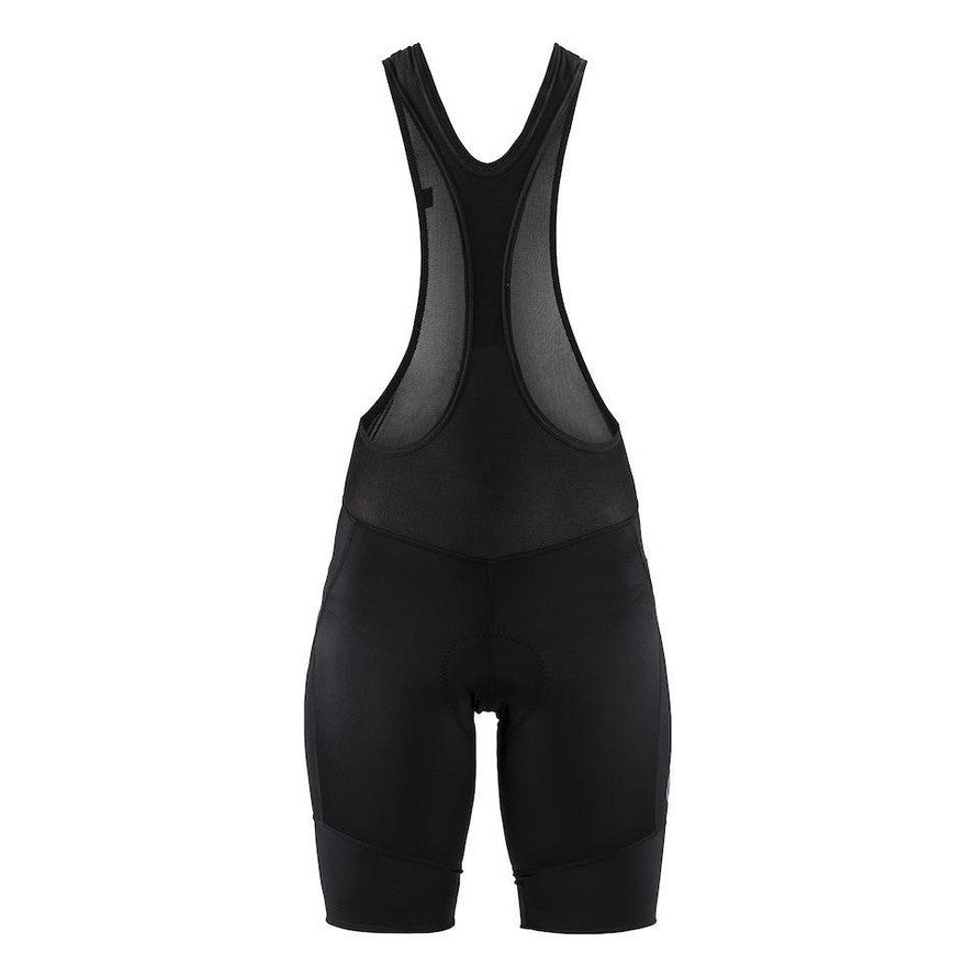 Craft Women Rise Bib Shorts Black XXL front view women cycling bib shorts