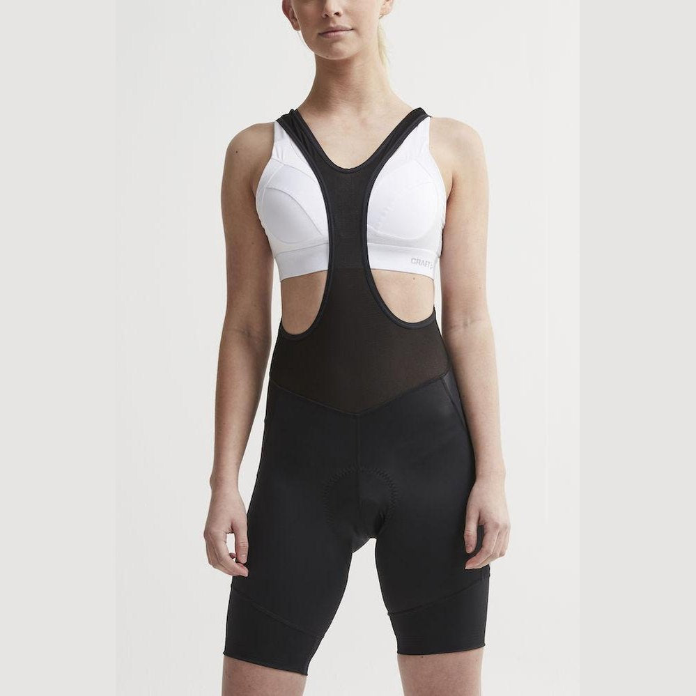 Craft Women Rise Bib Shorts Black XXL fabric detail stretch cycling material