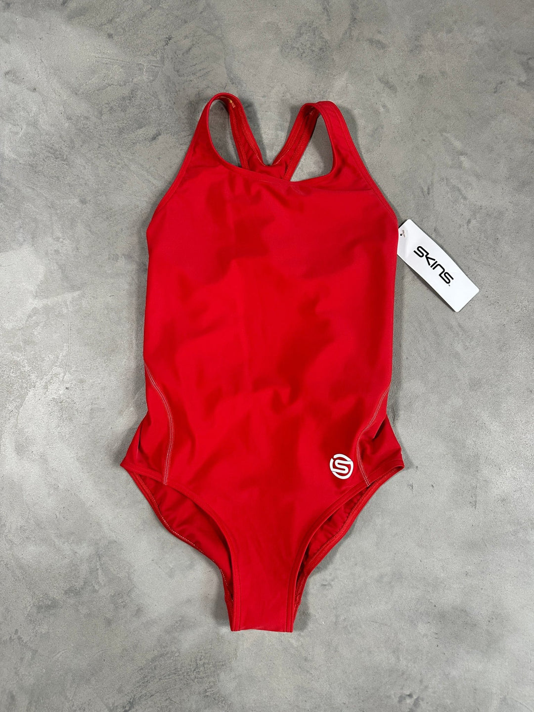 SKINS Series-1 Keyhole Swimsuit – Red - SAMPLE DROP