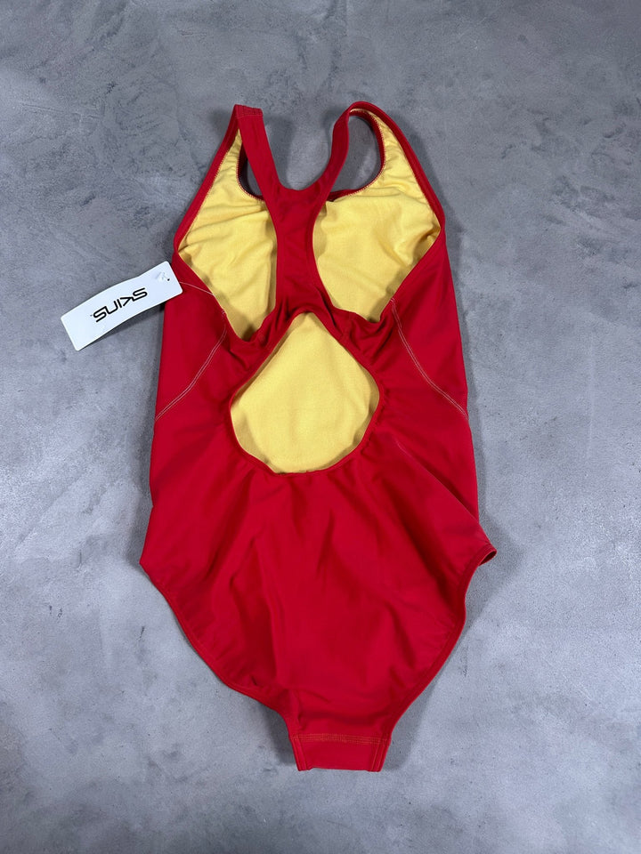SKINS Series-1 Keyhole Swimsuit – Red - SAMPLE DROP