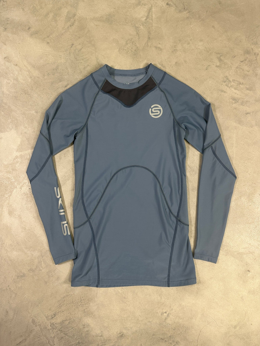 SKINS Series-3 Men’s Long Sleeve Compression Top – Blue Grey - SAMPLE DROP