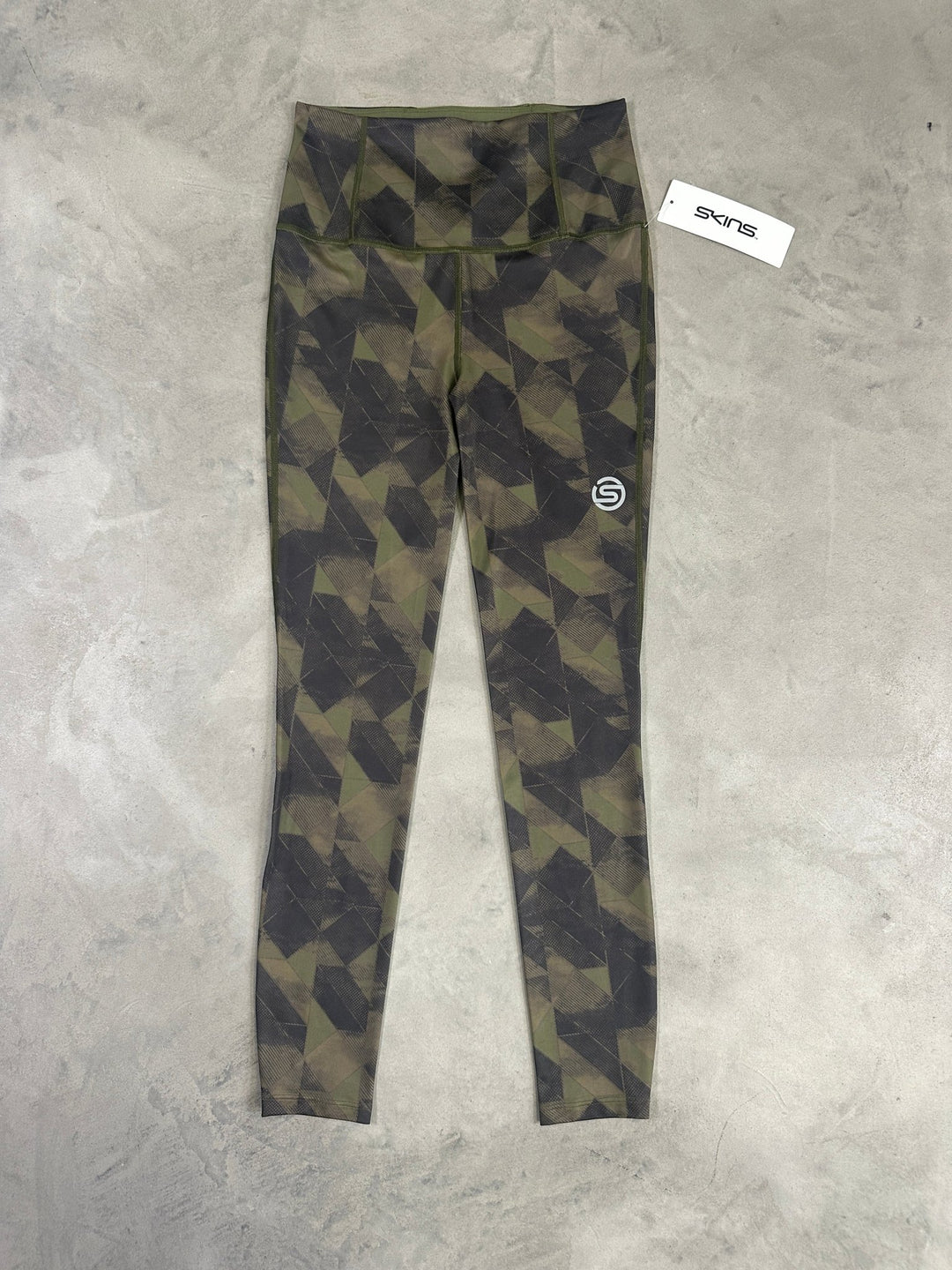 SKINS Series-3 Women’s Skyscraper Tights 2.0 – Khaki Geo - SAMPLE DROP