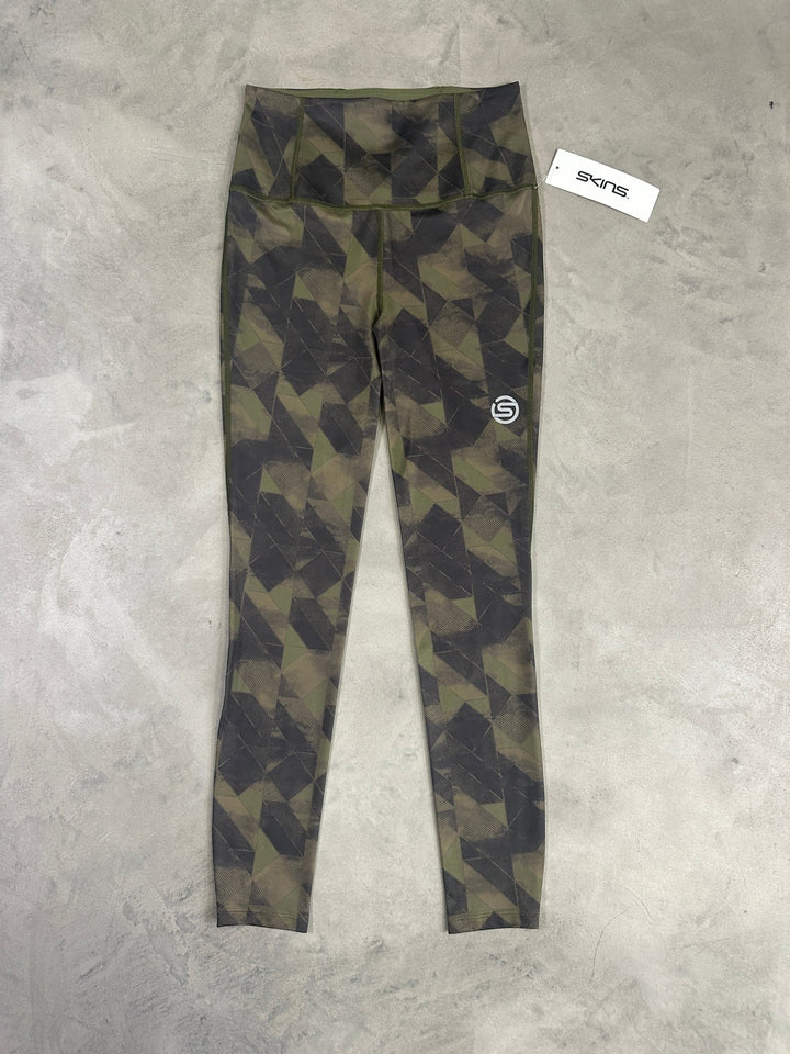 SKINS Series-3 Women’s Skyscraper Tights 2.0 – Khaki Geo - SAMPLE DROP