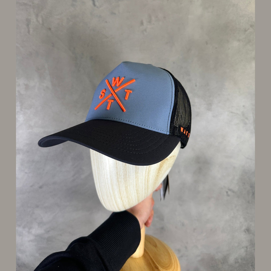 WATTS Tribe Cap - Blue Neon Orange - SAMPLE DROP