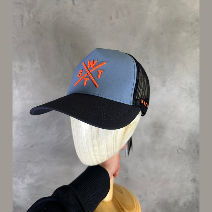 WATTS Tribe Cap - Blue Neon Orange - SAMPLE DROP