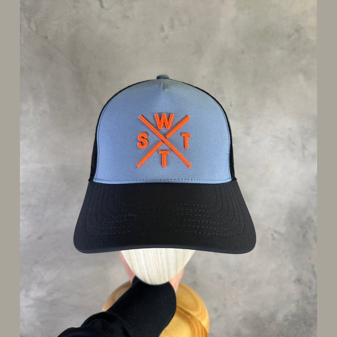 WATTS Tribe Cap - Blue Neon Orange - SAMPLE DROP
