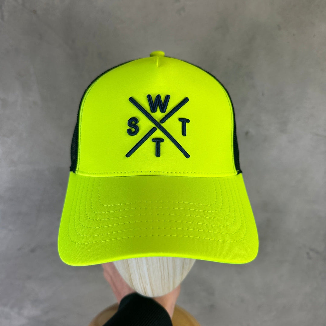 WATTS Tribe Cap - Neon Yellow/Navy - SAMPLE DROP