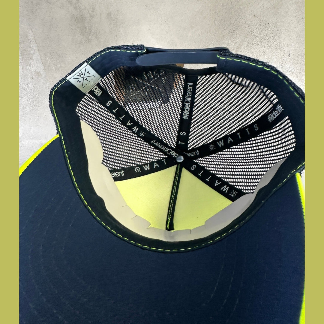 WATTS Tribe Cap - Neon Yellow/Navy - SAMPLE DROP