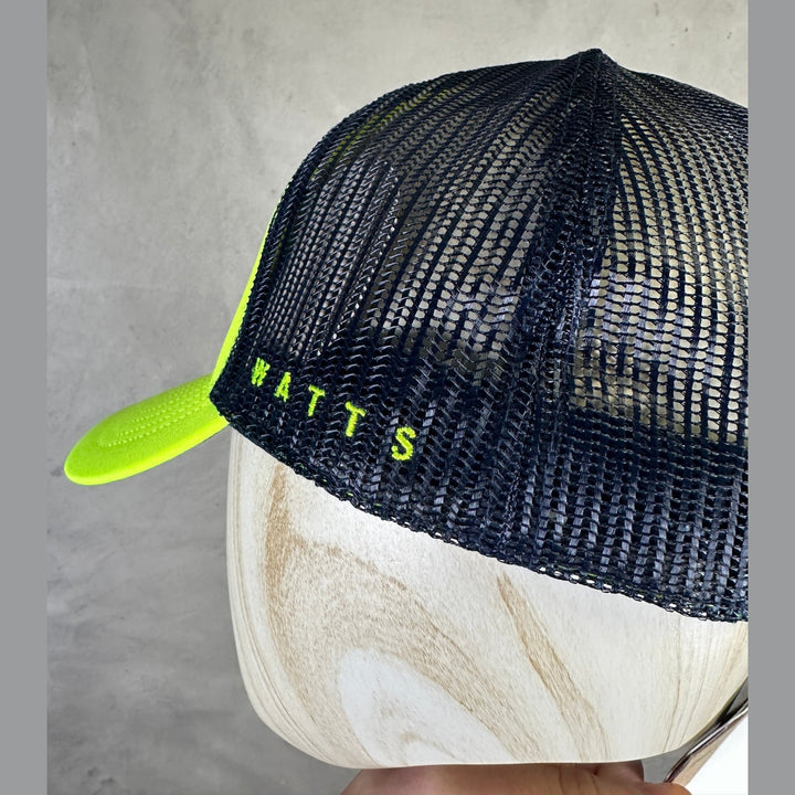 WATTS Tribe Cap - Neon Yellow/Navy - SAMPLE DROP