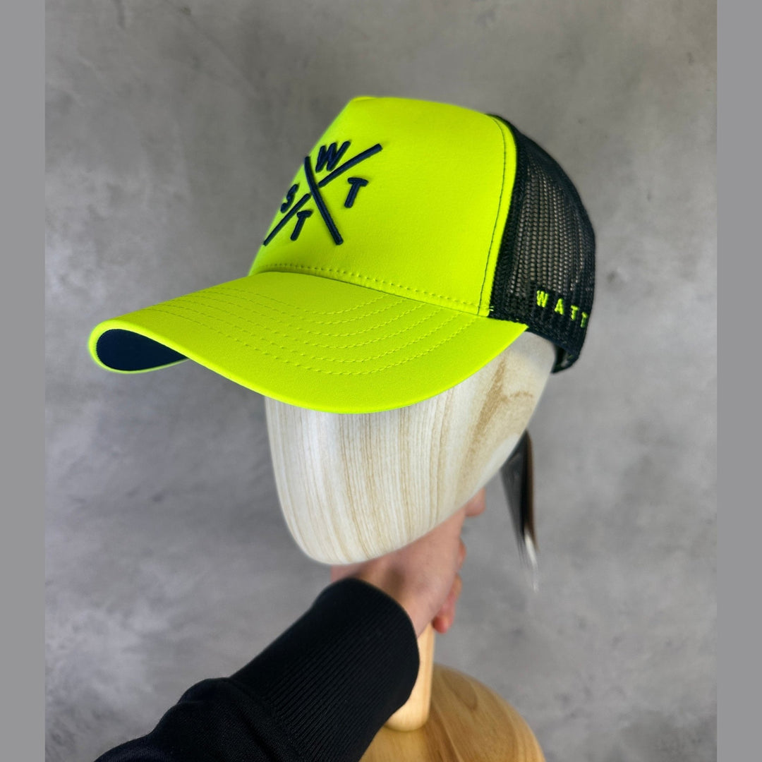 WATTS Tribe Cap - Neon Yellow/Navy - SAMPLE DROP